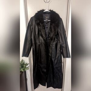 Terry lewis real leather coat